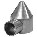 Grilltown 328568C 2.38 in. 1 Way Aluminum Chain Link Bullet Cap GR831044